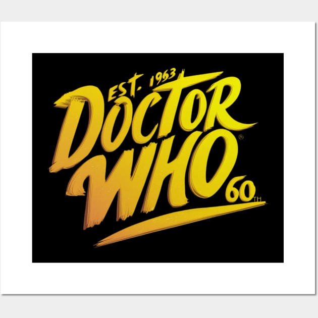 Doctor who 60 Gradient yellow orange colors Wall Art by thestaroflove